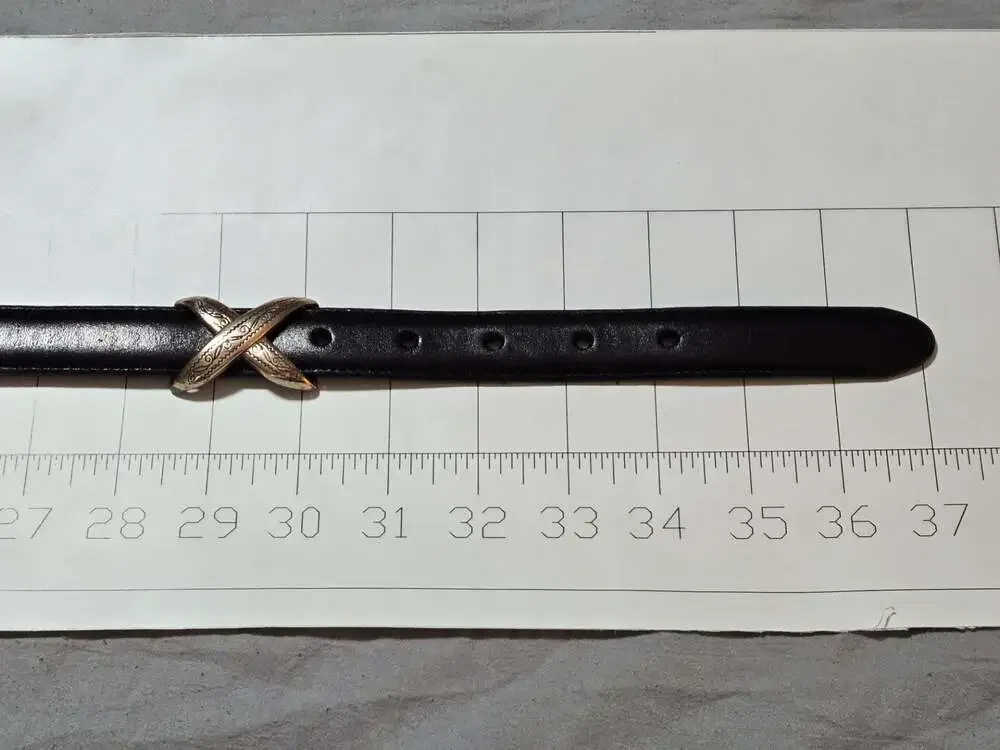 Brighton Black Leather Western Belt - Silver Hardware & Criss-Cross Etched Links